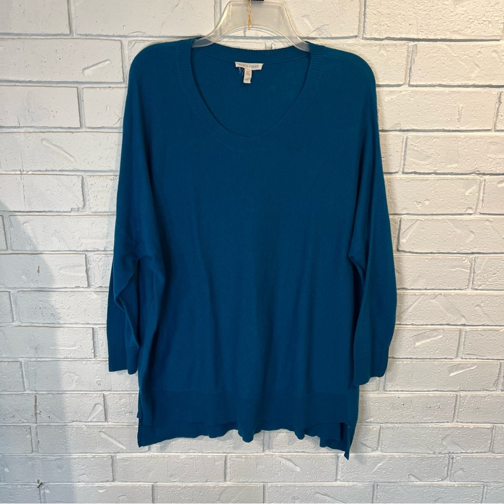 Eileen Fisher Cotton Tunic Sweater womens L